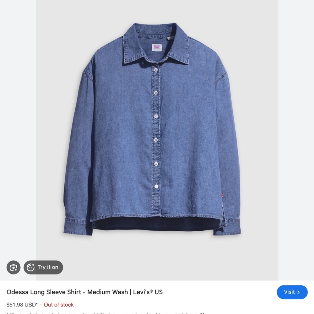 Levi's Blue Button-Up Shirt